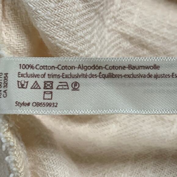 Free People L Beige Love Of My Life Midi Dress Gauzy V Neckline - Picture 9 of 9